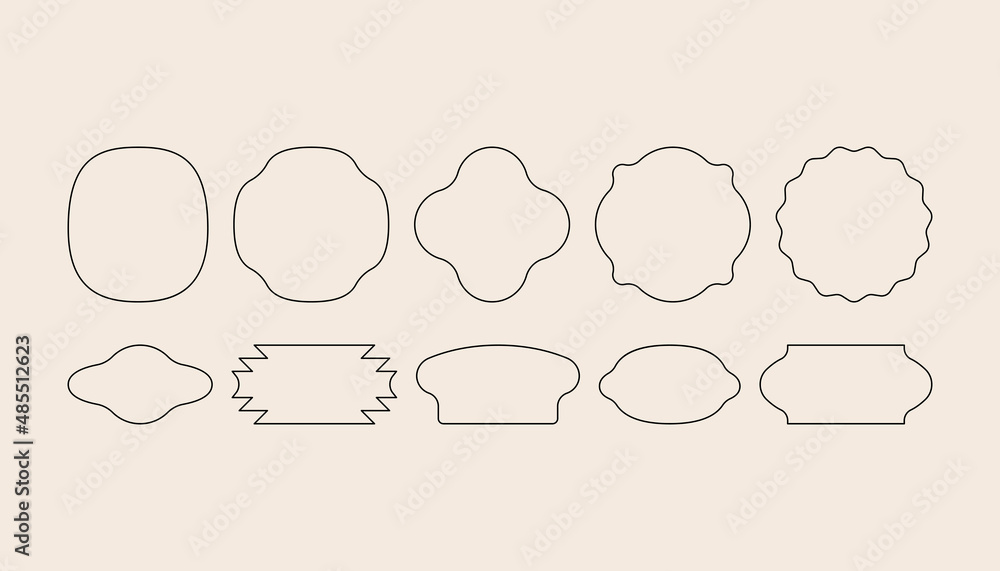 Aufkleber vector logo design template - abstract vintage badge and emblem with copy space for text, simple min
