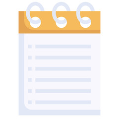NOTEPAD flat icon,linear,outline,graphic,illustration