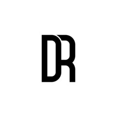 letter D and R, DR, RD logo, monogram line art design template