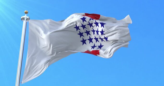 Central Department Flag, Paraguay. Loop