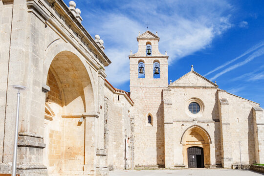 Facade of the San Juan de Ortega church and monastery