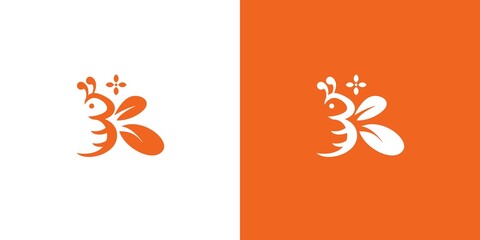 Modern and attractive bee logo design
