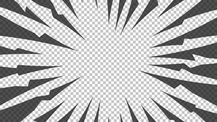 Black comic book transparent background © dniprodd