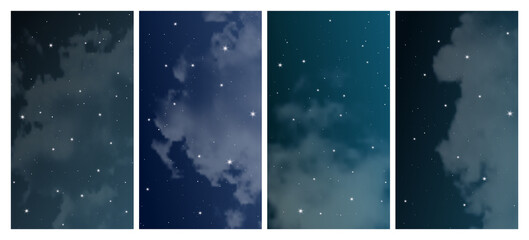 Fototapeta na wymiar Night sky with many stars