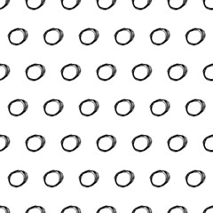 Seamless pattern with sketch circles shape