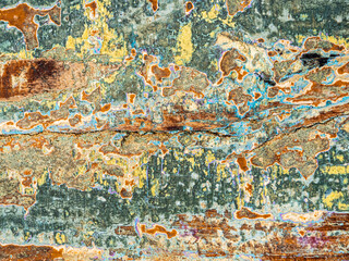 abstract shabby wooden background texture with threadbare old blue paint. scratched aged grunge texture and cracked paint