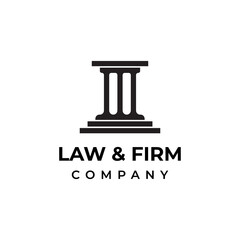 simple law and firm pillar logo design