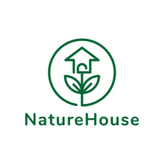 nature house line logo design