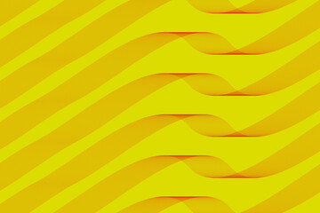 Red Ribbon Pattern on Yellow Background