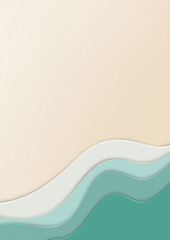 Sea and sand paper template
