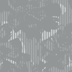 Floral Seamless Pattern with striped textures