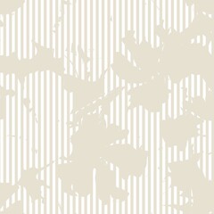 Floral Seamless Pattern with striped textures