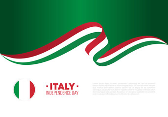 Italy Independence day background banner for national celebration on June 2 nd.