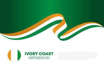 Ivory Coast Independence day background banner for national celebration on August 7 and 8