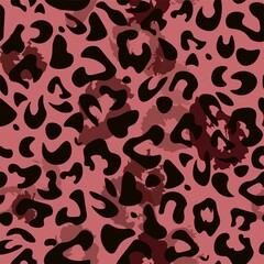 Seamless leopard skin pattern. Design element.