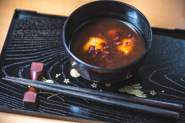 ぜんざい　日本の甘いもの　甘味