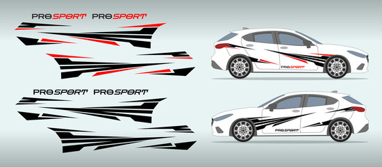 Car side sticker design. Auto vinyl decal template. Suitable for printing or cutting. © galolines