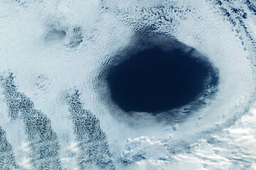 Ozone holes from space. Elements of this image were furnished by NASA