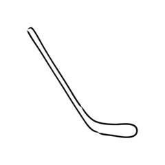 Hockey stick isolated on white. Sketch vector illustration