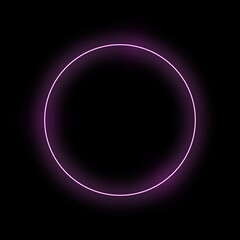 Neon circle frame