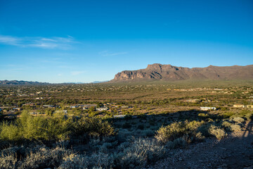 An overlooking view of nature in Apache Junction, Arizona