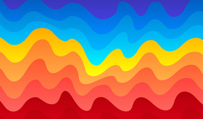 Abstract colorful distorted wave background vector art template