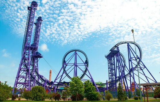Sochi, Russia - June 1 , 2021: Sochi theme park with attractions