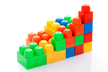 Plastic Bricks 3D Graph Shape