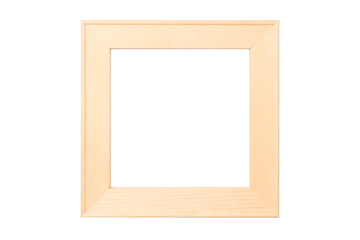 Square wooden stretcher for canvas stretching isolated on a white background