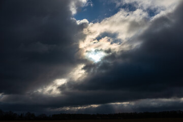 Cloudy sky with dramatic light