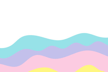 Pastel Colorful Wave Abstract Background. Celebration And Valentines Banner. Wallpaper. Vector