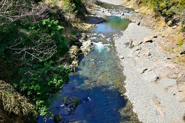 山梨県上野原市の川合橋より桂川
