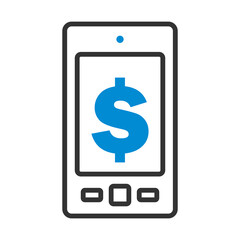 Smartphone With Dollar Sign Icon