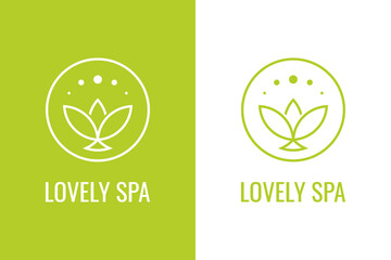 Lovely Spa, Minimalistic Logo with Two Color Variations