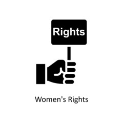 Women Rights vector Solid Icon Design illustration. Home Improvements Symbol on White background EPS 10 File