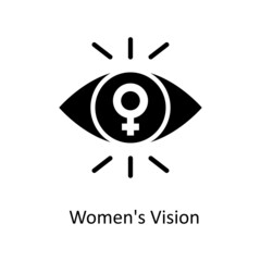 Woman Vision vector Solid Icon Design illustration. Home Improvements Symbol on White background EPS 10 File