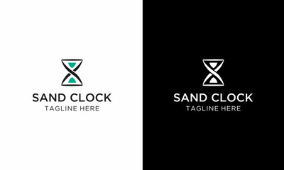 sand clock icon vector design element logo template