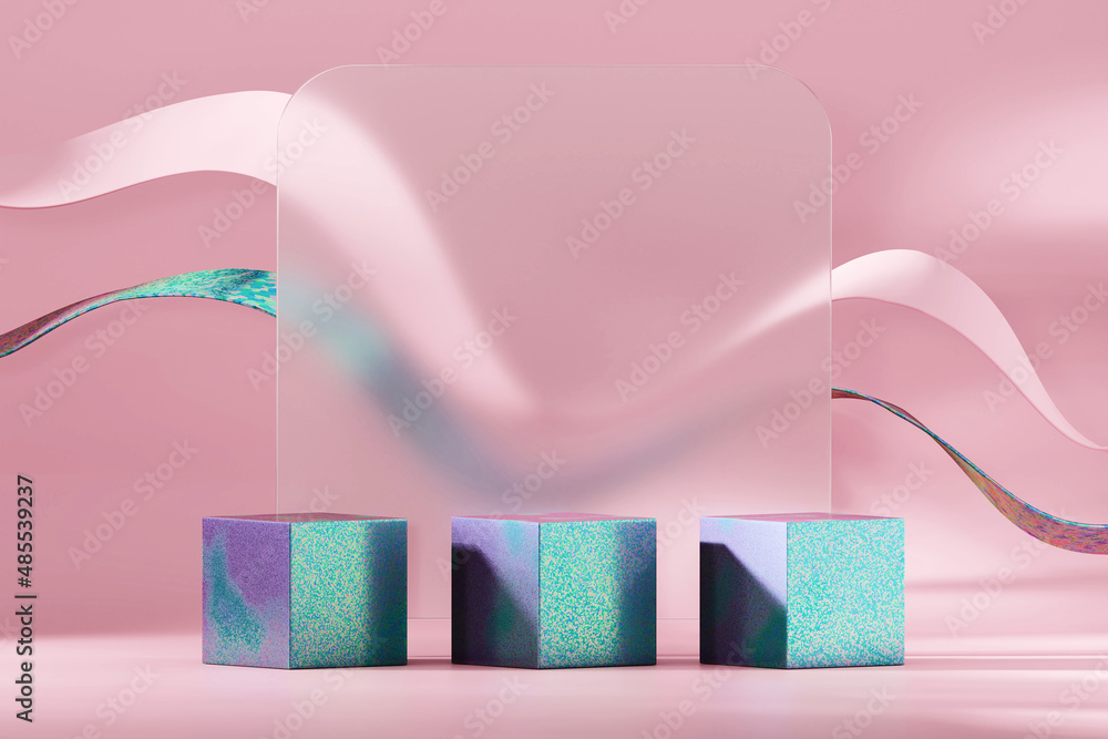 Poster 3d rendering abstract platform podium product presentation backdrop