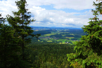 Obraz premium Góry Stołowe Polska -krajobraz ze szczytów