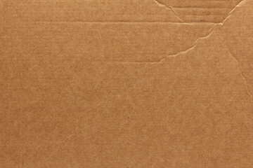 Wrinkled brown cardboard texture