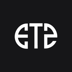ETZ letter logo design on black background. ETZ creative initials letter logo concept. ETZ letter design.