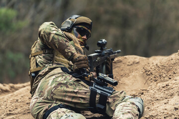 Field Marshal turning back to reload during strike war