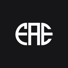 FAE letter logo design on black background. FAE creative initials letter logo concept. FAE letter design.