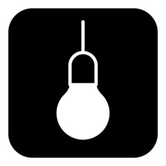Fototapeta premium Lightbulb Idea Flat Icon Isolated On White Background