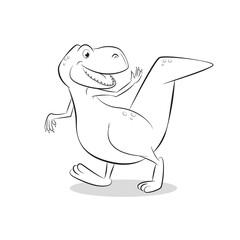 Dinosaur Rex Cartoon Vector illustration