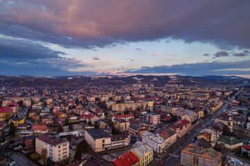 Obraz premium Architektura w Nowym Sączu