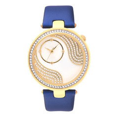 Luxury watches isolated on white background With clipping path gold watch women and man watches...