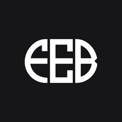 FEB letter logo design on black background. FEB creative initials letter logo concept. FEB letter design.