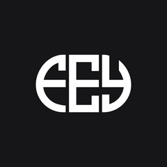 FEY letter logo design on black background. FEY creative initials letter logo concept. FEY letter design.
