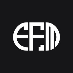 FFM letter logo design on black background. FFM creative initials letter logo concept. FFM letter design.